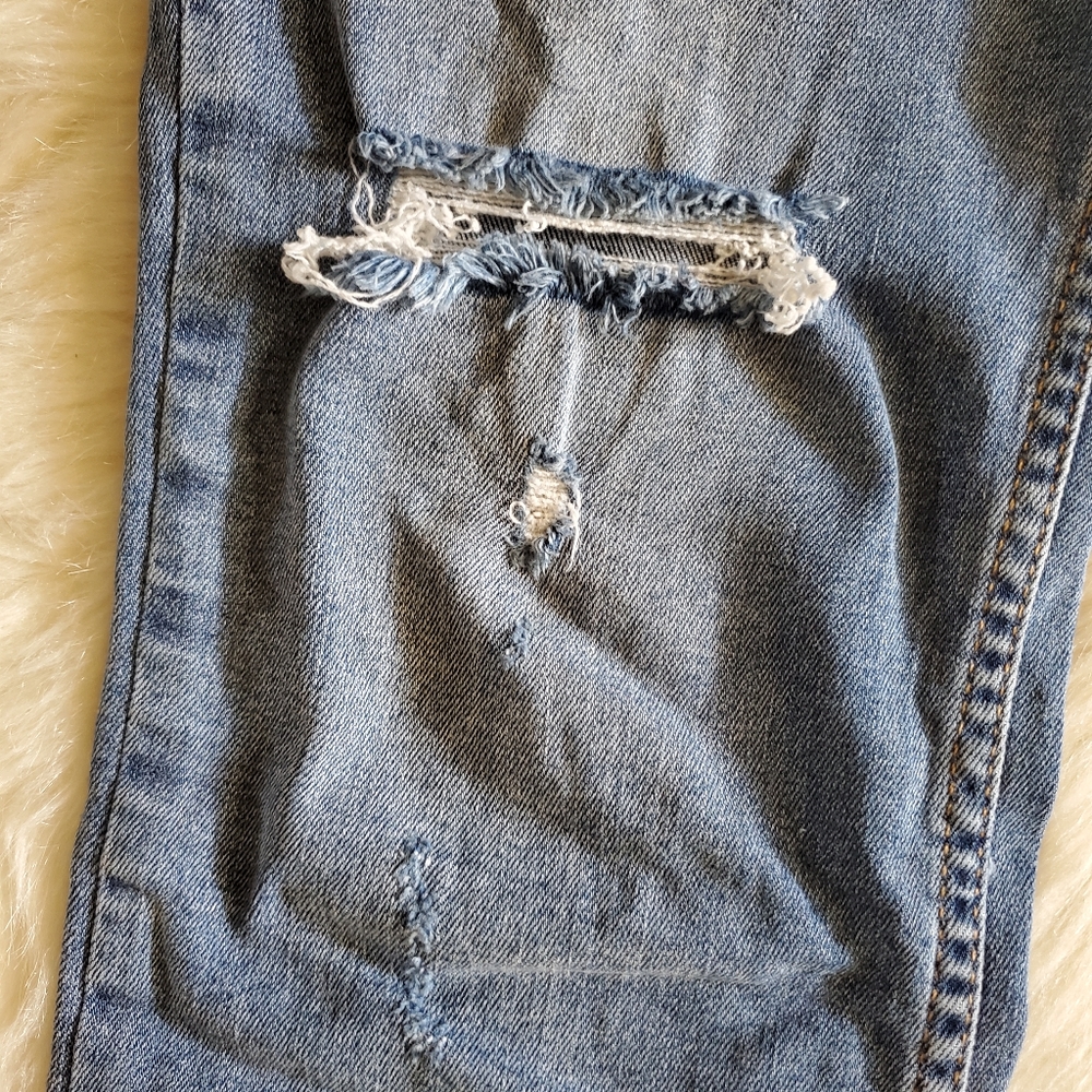 Free People Great Heights Frayed Hem Distressed Skinny Jeans Size 30 - Picture 11 of 16